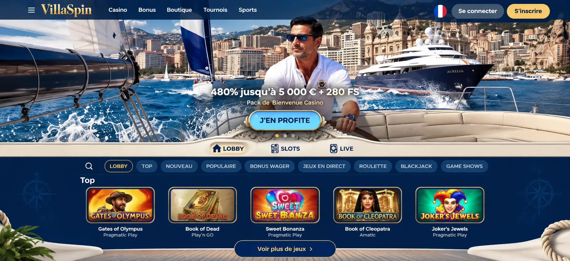2. VillaSpin : Taux TRJ record — new casino en ligne