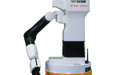 Intégration de robots mobiles (Tiago – PAL ROBOTICS) pour la logistique interne d’une cellule de production